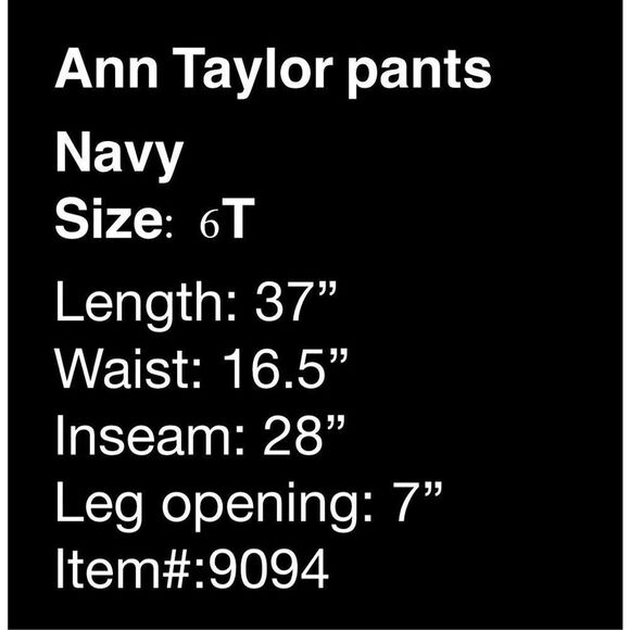 Ann Taylor The Eva Ankle Pant- The Navy- Size 6 - Picture 7 of 7
